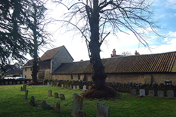 Church Farm seen from the churchyard March 2012